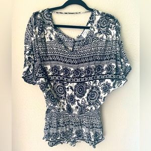 Vintage Havana Black/White Top Sz L